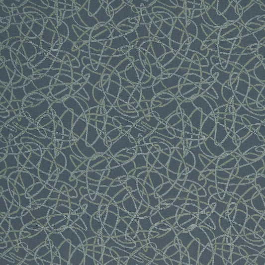 D929 Abstract & Geometric Squiggles/Aegean Blue Charlotte Fabrics