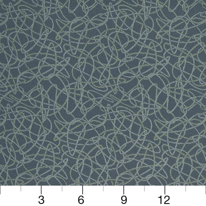 D929 Abstract & Geometric Squiggles/Aegean Blue Charlotte Fabrics