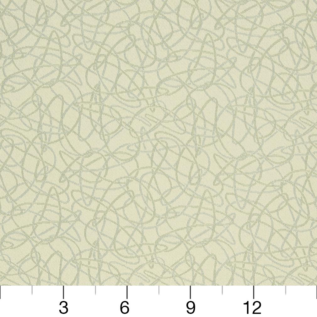 D930 Abstract & Geometric Squiggles/Buff Green Charlotte Fabrics