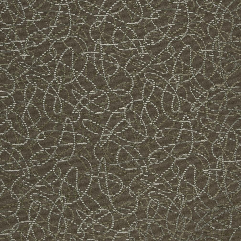 D931 Abstract & Geometric Squiggles/Chocolate Brown Charlotte Fabrics