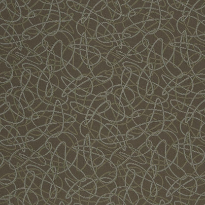 D931 Abstract & Geometric Squiggles/Chocolate Brown Charlotte Fabrics