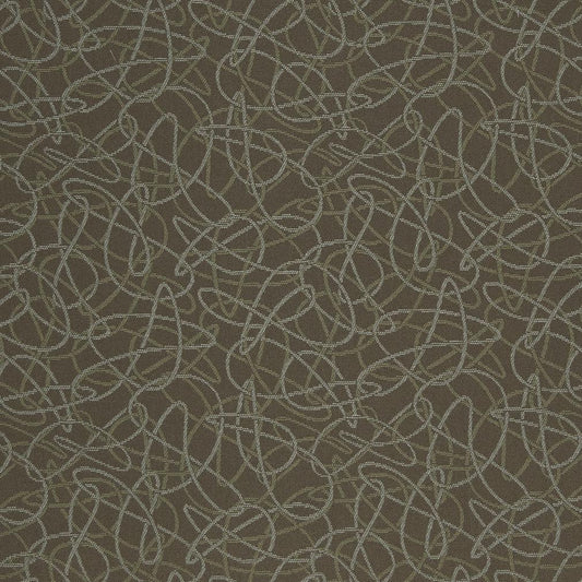 D931 Abstract & Geometric Squiggles/Chocolate Brown Charlotte Fabrics