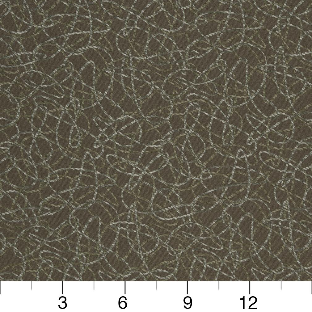 D931 Abstract & Geometric Squiggles/Chocolate Brown Charlotte Fabrics