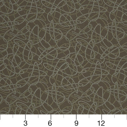 D931 Abstract & Geometric Squiggles/Chocolate Brown Charlotte Fabrics