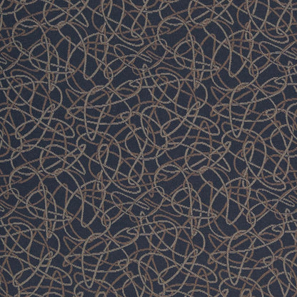 D933 Abstract & Geometric Squiggles/Navy Blue Charlotte Fabrics