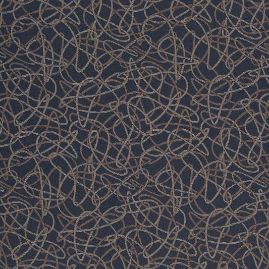 D933 Abstract & Geometric Squiggles/Navy Blue Charlotte Fabrics