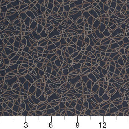 D933 Abstract & Geometric Squiggles/Navy Blue Charlotte Fabrics