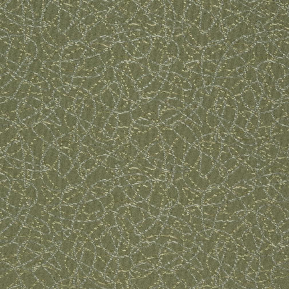 D934 Abstract & Geometric Squiggles/Sage Green Charlotte Fabrics