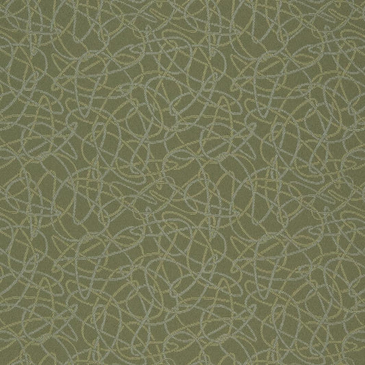 D934 Abstract & Geometric Squiggles/Sage Green Charlotte Fabrics