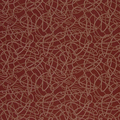 D936 Abstract & Geometric Squiggles/Spice Red & Burgundy Charlotte Fabrics