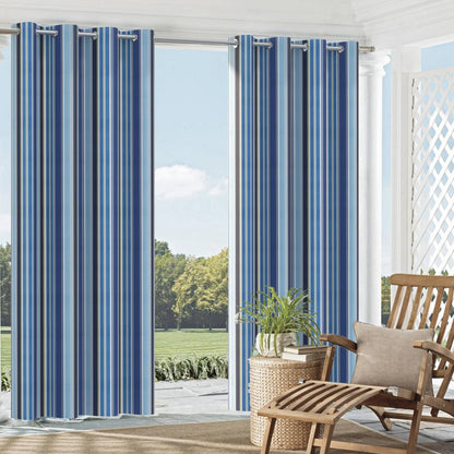 D940 Stripe Chambray Stripe Blue Charlotte Fabrics