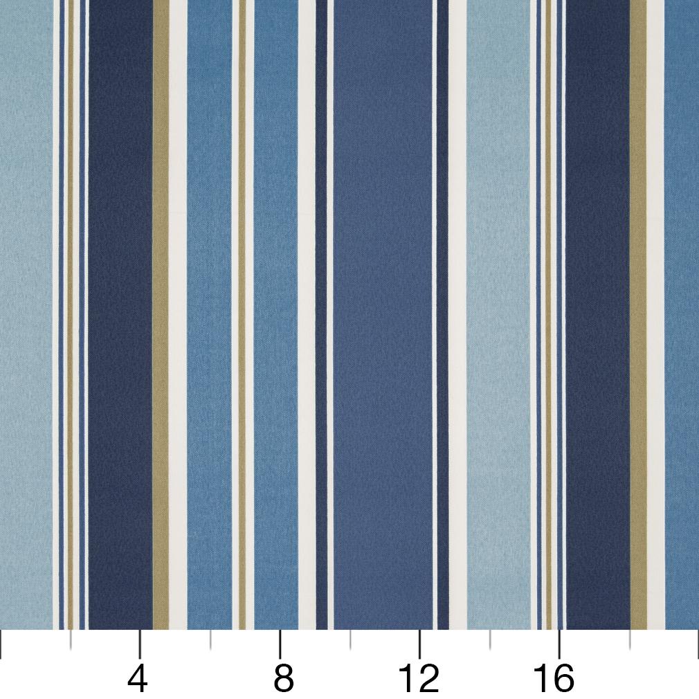 D940 Stripe Chambray Stripe Blue Charlotte Fabrics