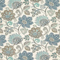D941 Floral Chambray Blue Charlotte Fabrics