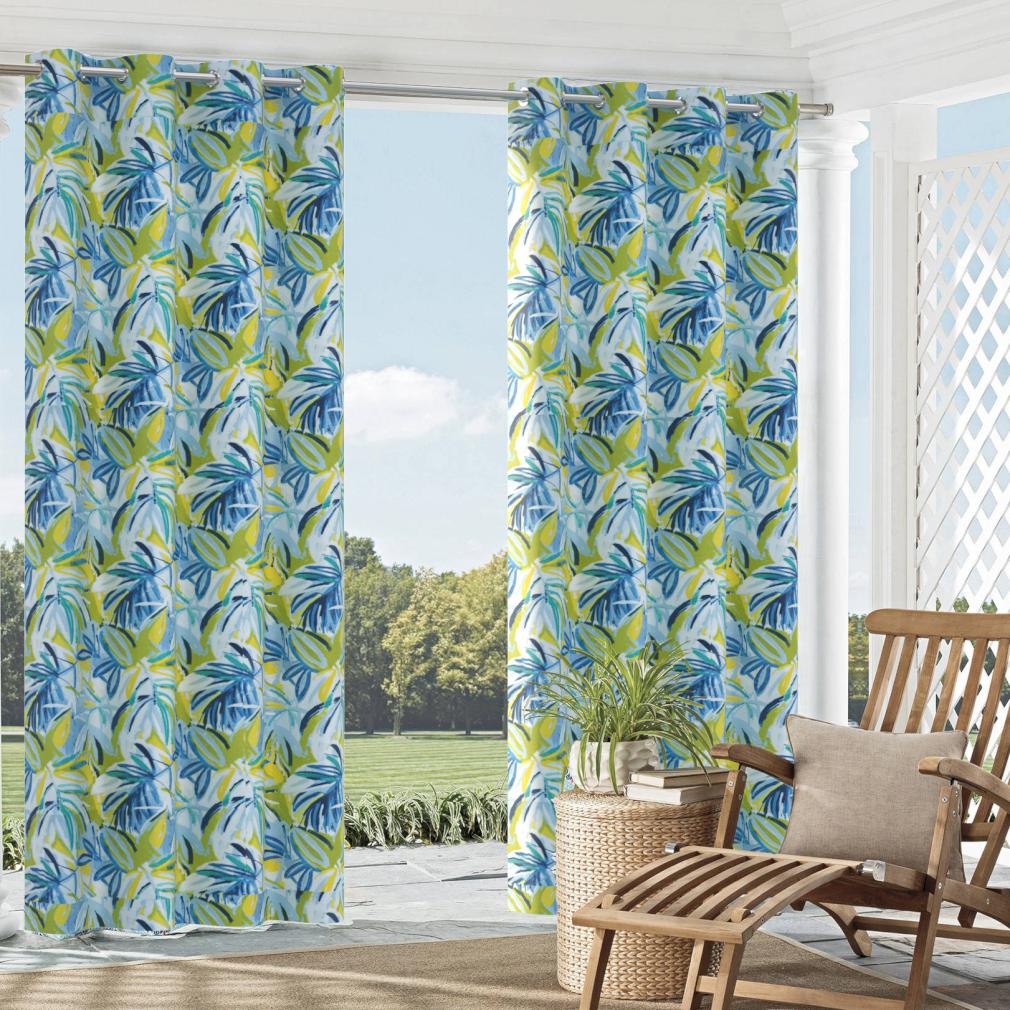 D944 Leaves,Tropical & Botanical Seabreeze Aqua & Teal Charlotte Fabrics