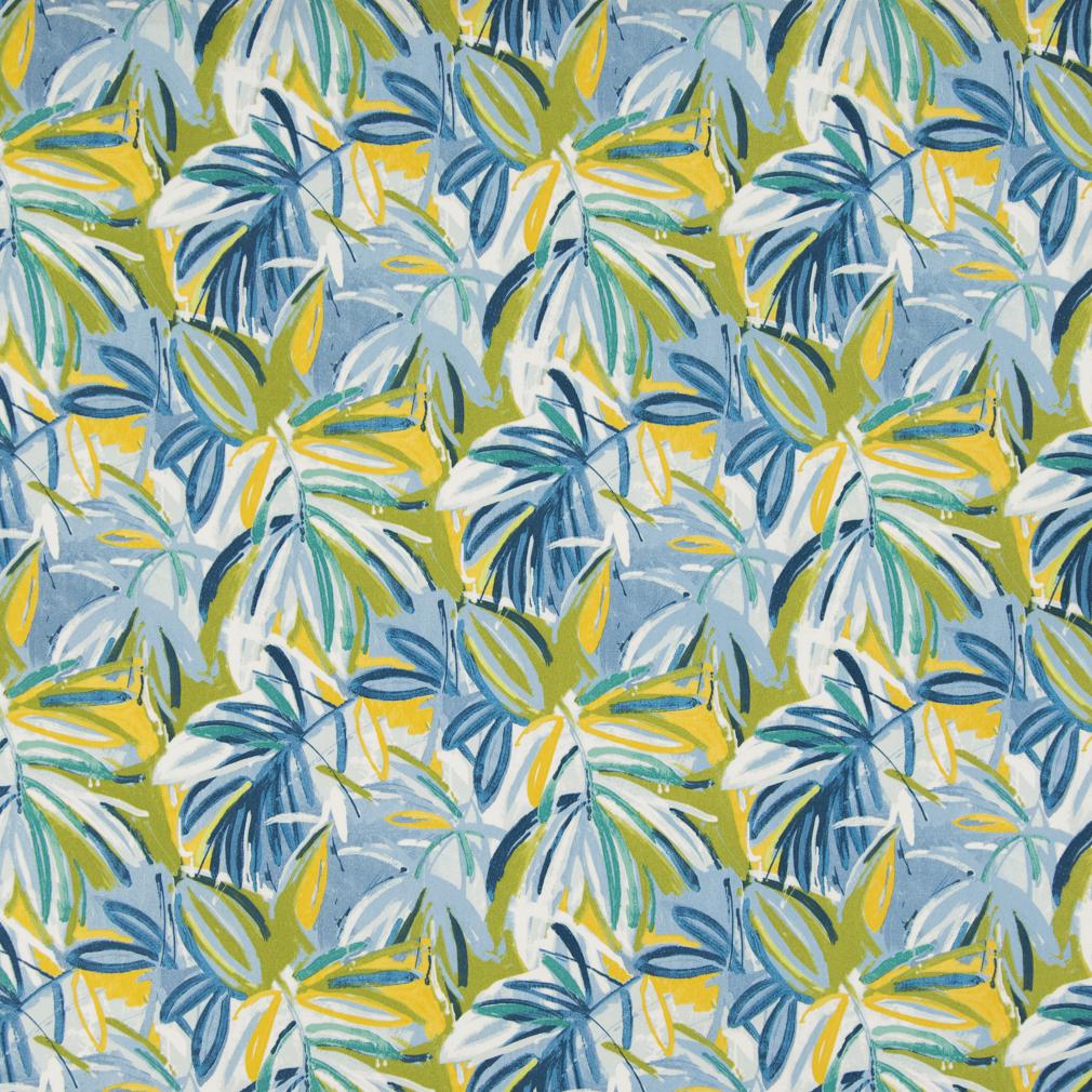 D944 Leaves,Tropical & Botanical Seabreeze Aqua & Teal Charlotte Fabrics