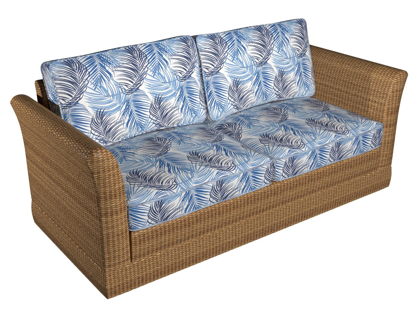 D955 Leaves,Tropical & Botanical Ocean Breeze Blue Charlotte Fabrics