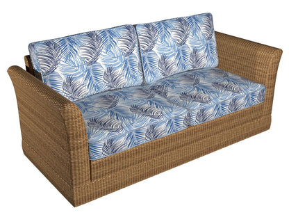 D955 Leaves,Tropical & Botanical Ocean Breeze Blue Charlotte Fabrics
