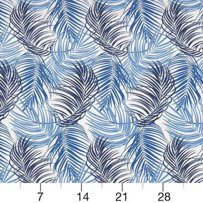 D955 Leaves,Tropical & Botanical Ocean Breeze Blue Charlotte Fabrics