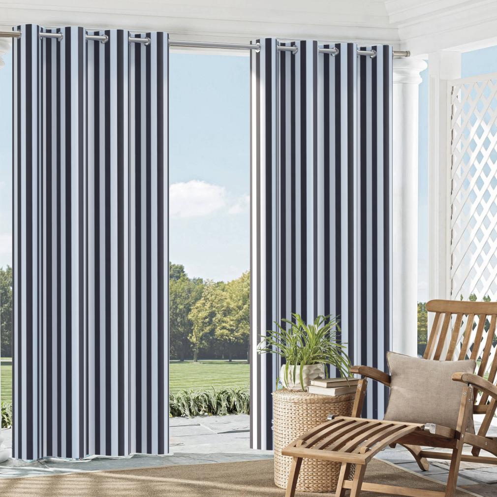 D982 Stripe Navy Stripe Blue Charlotte Fabrics