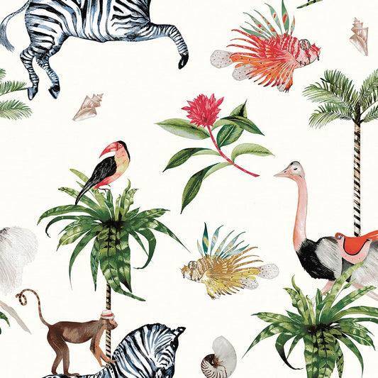 DBW2005 Daisy Bennett Designs West Boulevard Collection Wallpaper Merry Go Round Cream