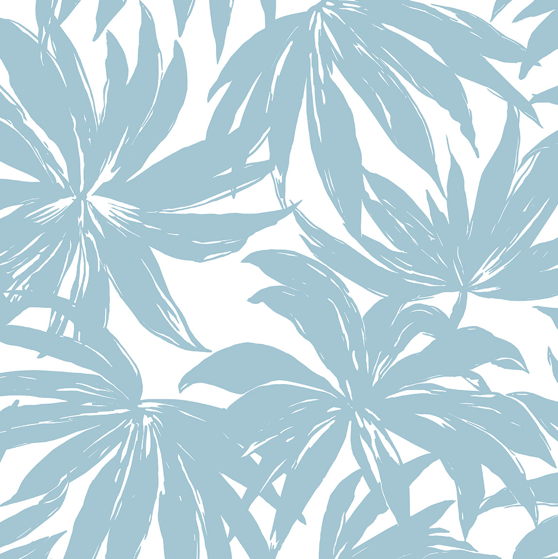 DBW9110 Daisy Bennett Designs West Boulevard Collection Wallpaper Palma Light Blue