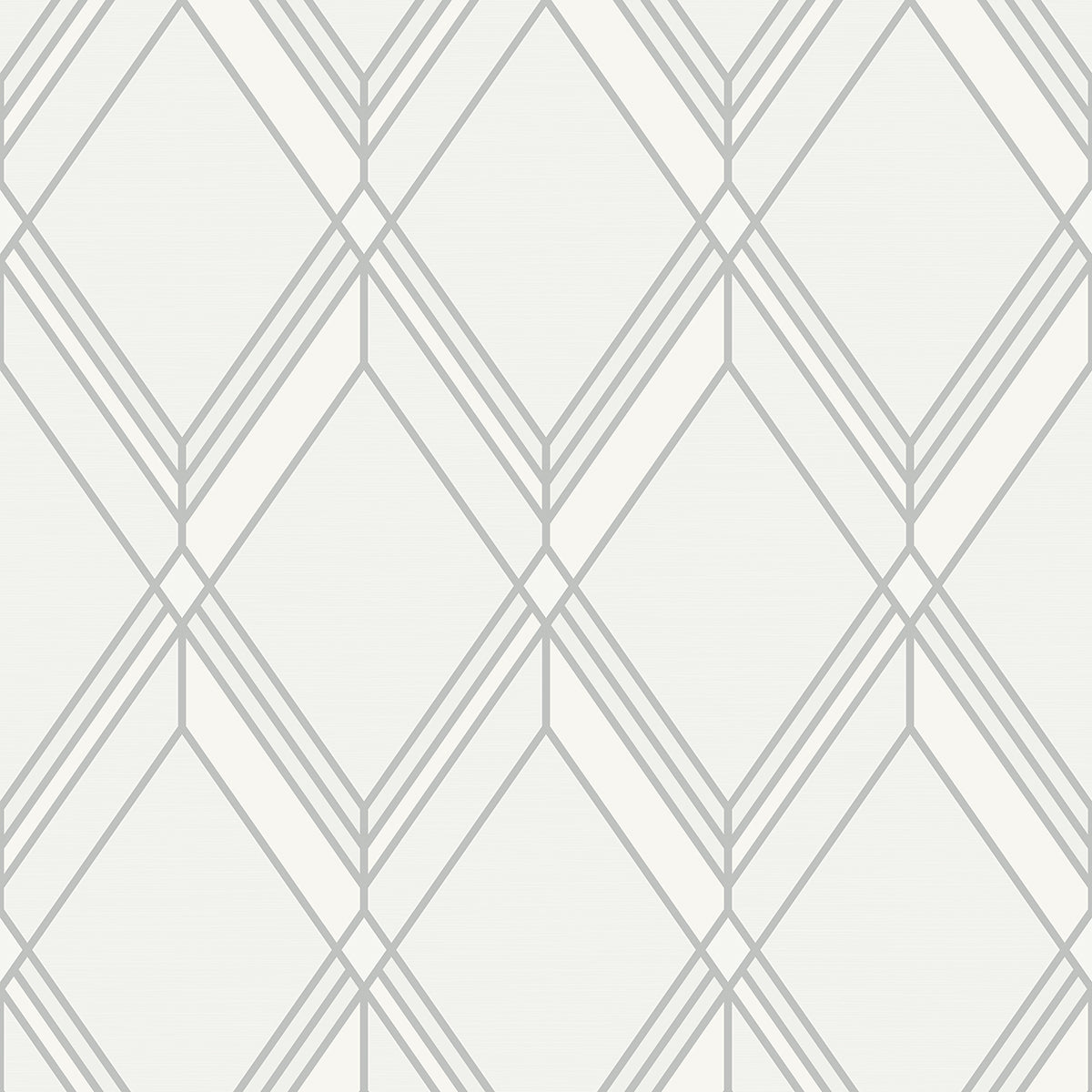 DC60510 Collins & Company Deco 2 Wallpaper Brooklyn Diamond Metallic Silver