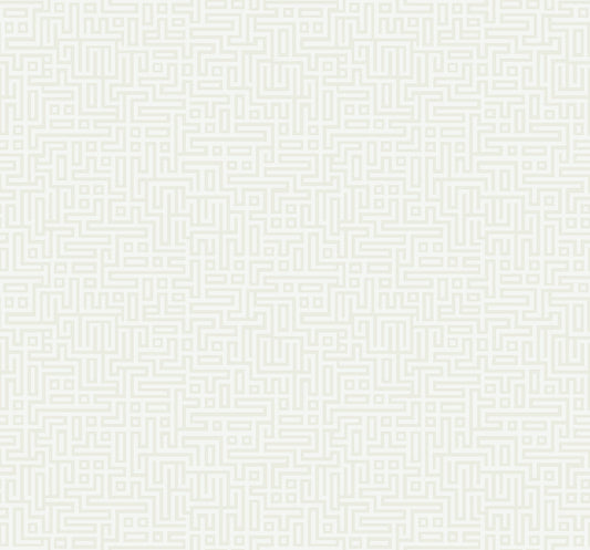 DC60930 Collins & Company Deco 2 Wallpaper Rockefellar Maze Metallic Pearl