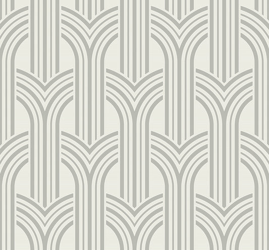 DC61307 Collins & Company Deco 2 Wallpaper Broadway Arches Chrome