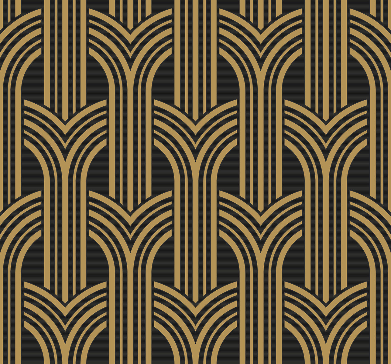 DC61310 Collins & Company Deco 2 Wallpaper Broadway Arches Antique Gold