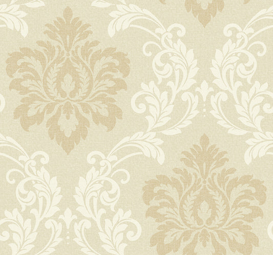 DC61605 Collins & Company Deco 2 Wallpaper Deco Damask Linen