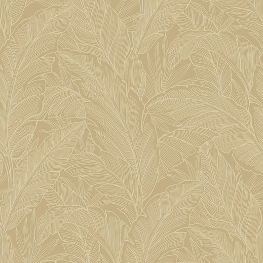 DC61705 Collins & Company Deco 2 Wallpaper Deco Banana Leaf Old Gold
