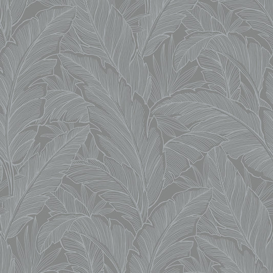 DC61708 Collins & Company Deco 2 Wallpaper Deco Banana Leaf Slate