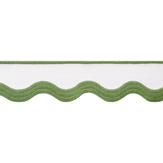 E12331 Thibaut Leaf on White Fabric