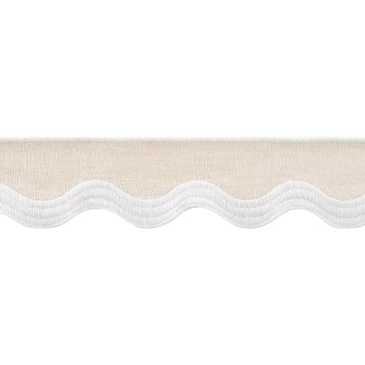 E12335 Thibaut White on Linen Fabric