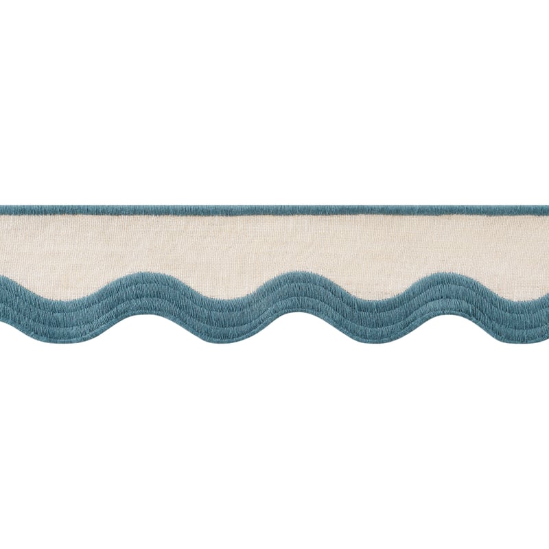 E12338 Thibaut Peacock on Linen Fabric