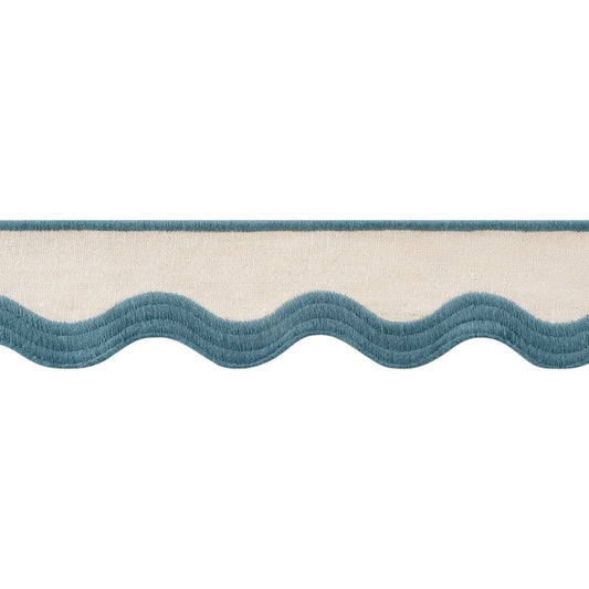 E12338 Thibaut Peacock on Linen Fabric