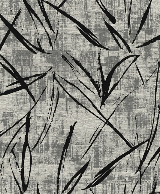 EL20900 Seabrook Designs Neutral Elements Wallpaper Luneth Black