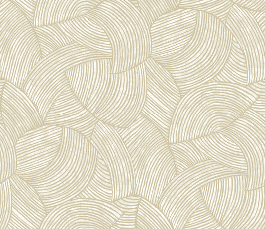 EL21007 Seabrook Designs Neutral Elements Wallpaper Stellara Champagne with Glass Beads