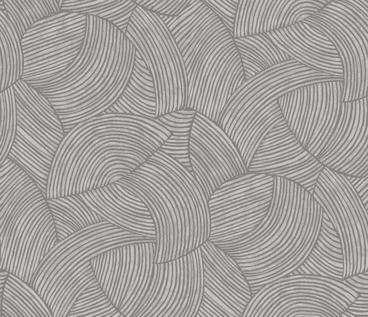 EL21008 Seabrook Designs Neutral Elements Wallpaper Stellara Silver with Glass Beads
