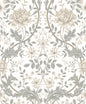 EP10000 Etten Studios Etten Prepasted Wallcoverings Wallpaper Honeysuckle Floral Prepasted Ivory & Grey