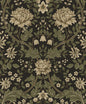 EP10006 Etten Studios Etten Prepasted Wallcoverings Wallpaper Honeysuckle Floral Prepasted Brown & Sage