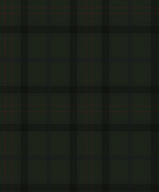 EP10304 Etten Studios Etten Prepasted Wallcoverings Wallpaper Tailor Plaid Prepasted Greenery