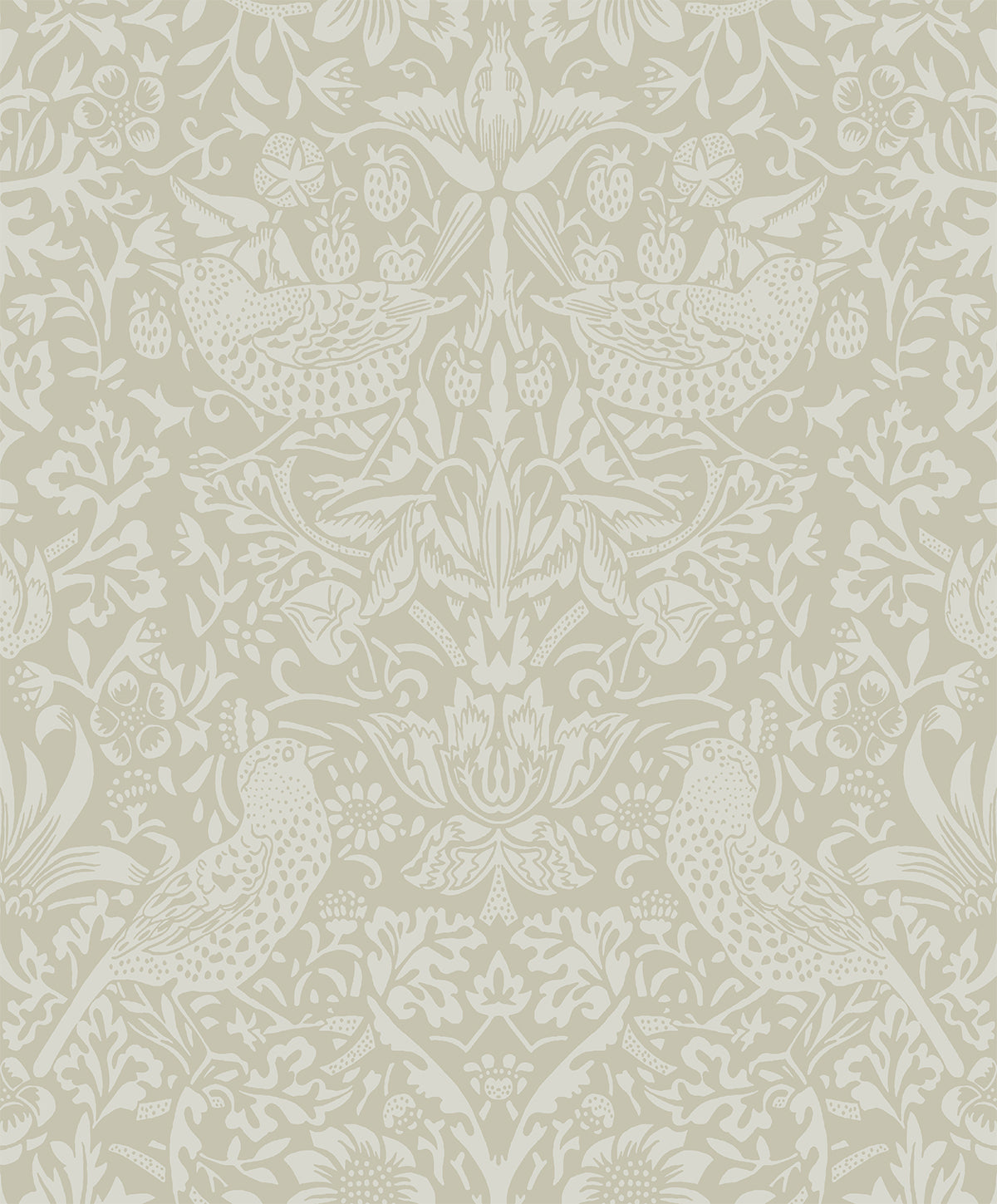 EP10407 Etten Studios Etten Prepasted Wallcoverings Wallpaper Tonal Bird Garden Prepasted Neutral