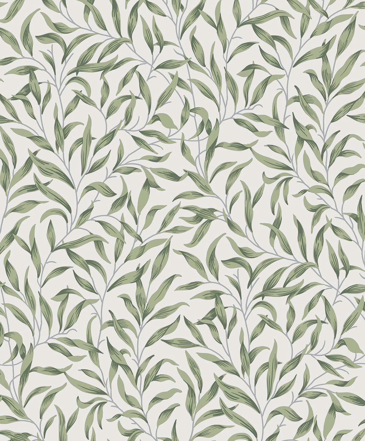 EP10504 Etten Studios Etten Prepasted Wallcoverings Wallpaper Willow Trail Prepasted Sprig Green