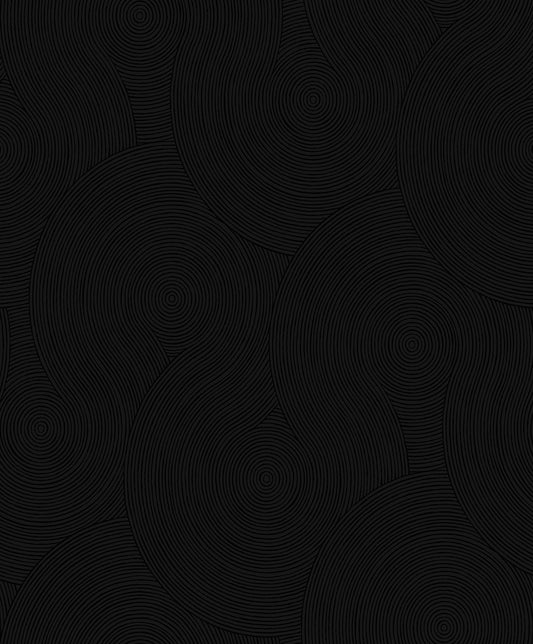 EP10700 Etten Studios Etten Prepasted Wallcoverings Wallpaper Swirl Geometric Prepasted Ebony