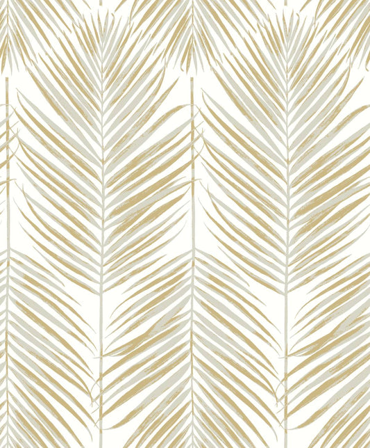ET10710 Etten Studios Etten Studios Online Wallpaper Marina Palm Silver & Gold