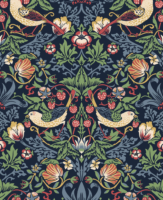 ET11202 Etten Studios Legacy Prints Wallpaper Fragaria Garden Midnight Blue