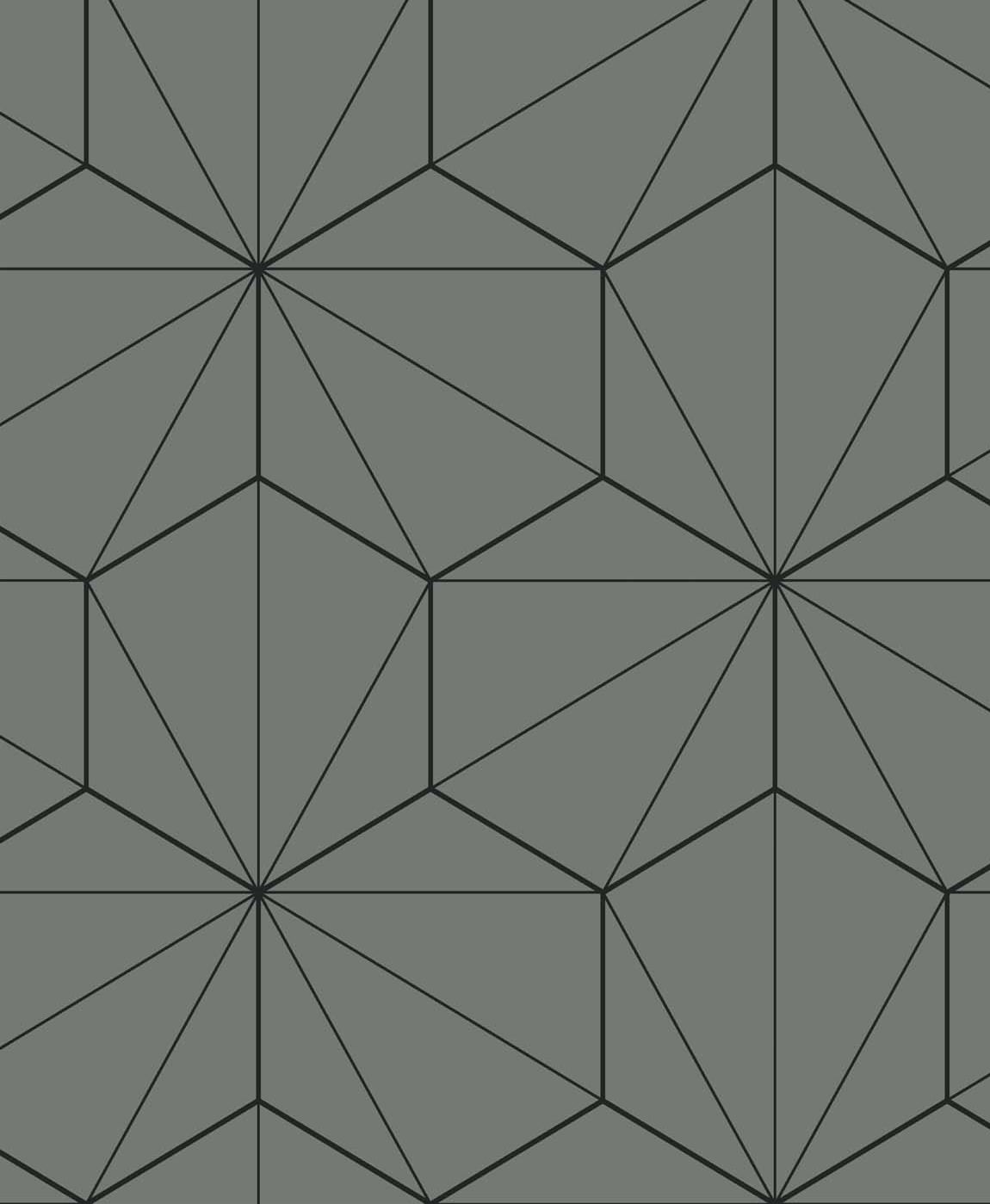 ET11305 Etten Studios Etten Studios Online Wallpaper Hedron Geometric Pavestone & Ebony