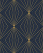 ET11502 Etten Studios Etten Studios Online Wallpaper Diamond Vector Navy Blue & Metallic Gold