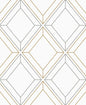 ET11608 Etten Studios Etten Studios Online Wallpaper Linework Gem Metallic Silver & Gold